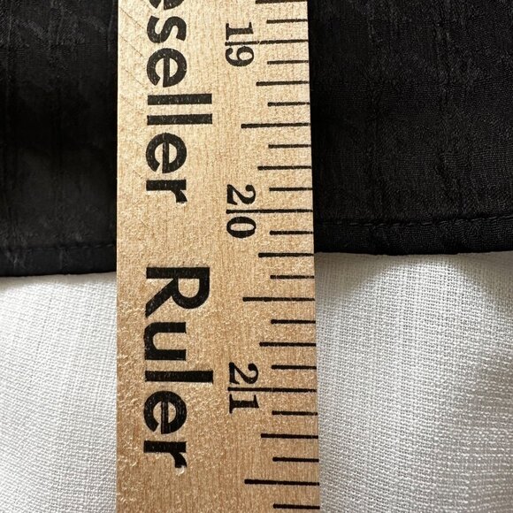 Calvin Klein Women's V-Neck Textured Blouse Size 2X Black 3/4 Sleeve Top - Picture 11 of 12